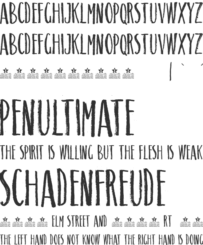 SUNRISE PERSONAL USE font preview