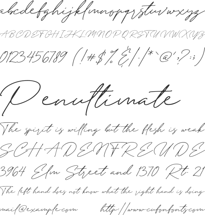 Andellia Davilton font preview