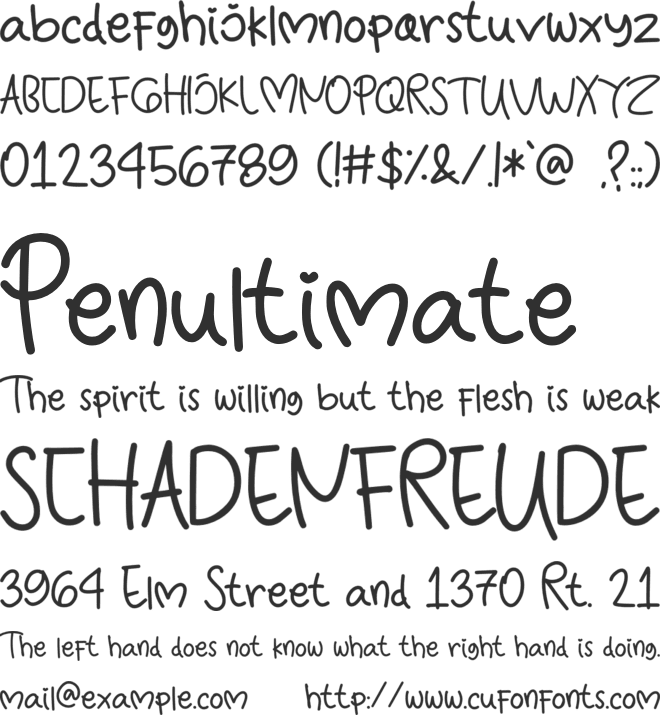 Candylite font preview
