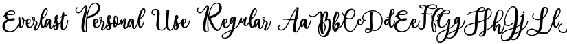 Everlast Personal Use Regular font