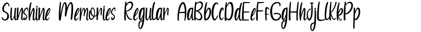 Sunshine Memories Regular font
