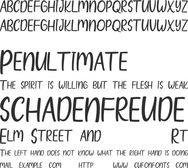 Wind Palm font preview