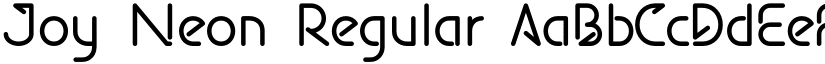 Joy Neon Regular font