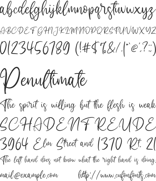 Gattegher font preview