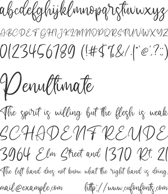 Gattegher font preview