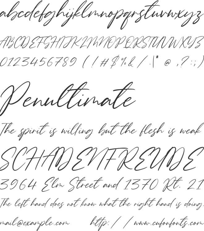 Gardenisa font preview