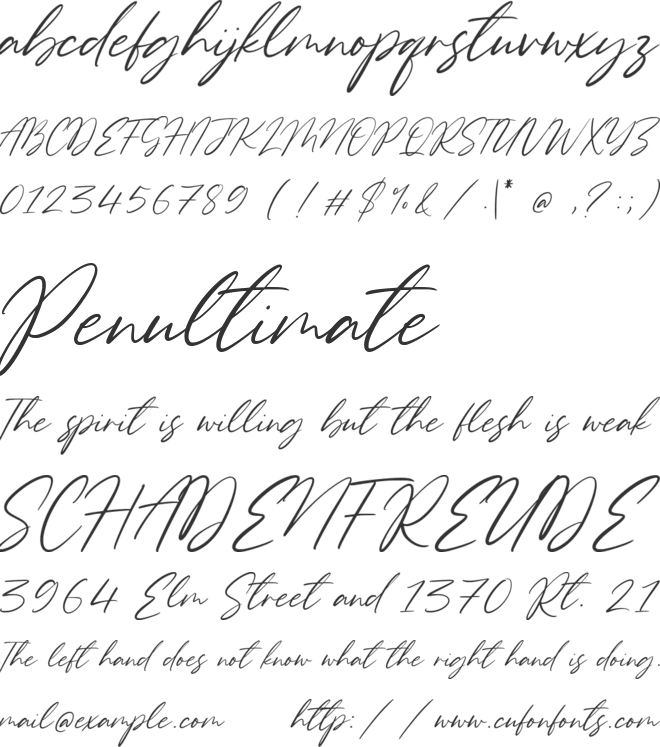 Gardenisa font preview