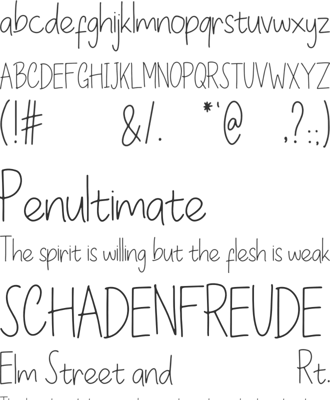 La Petite font preview