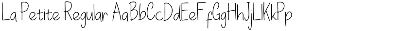 La Petite Regular font