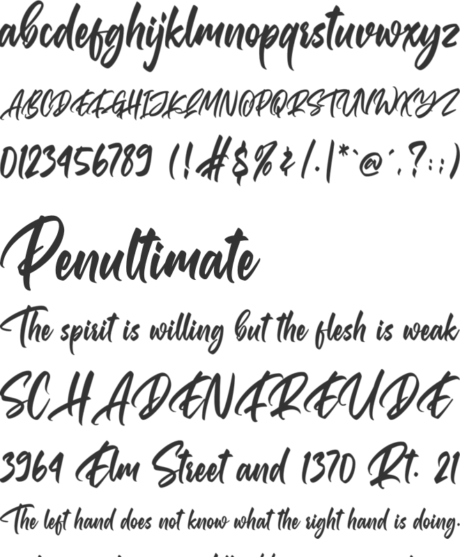 Gallardo font preview