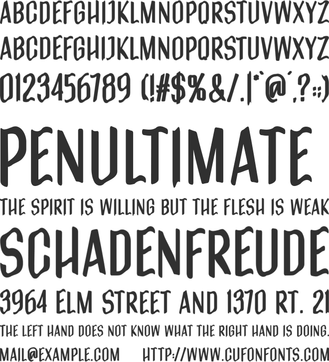 Distortion font preview
