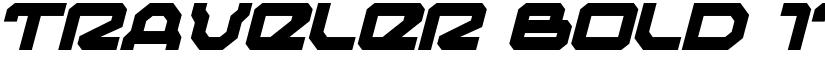Traveler Bold Italic font