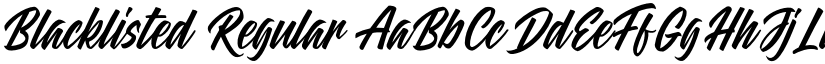 Blacklisted Regular font