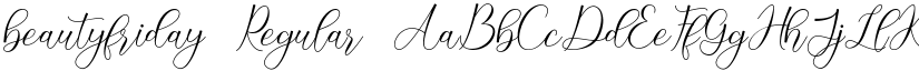 beautyfriday Regular font