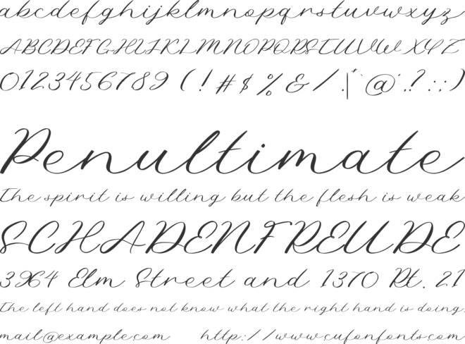 Morning Sunshine font preview