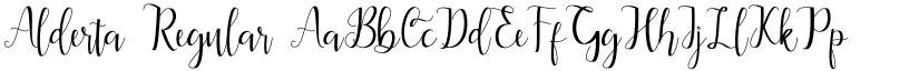 Alderta Regular font