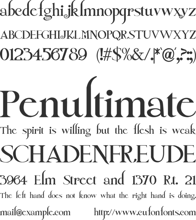 Twilight New Moon font preview