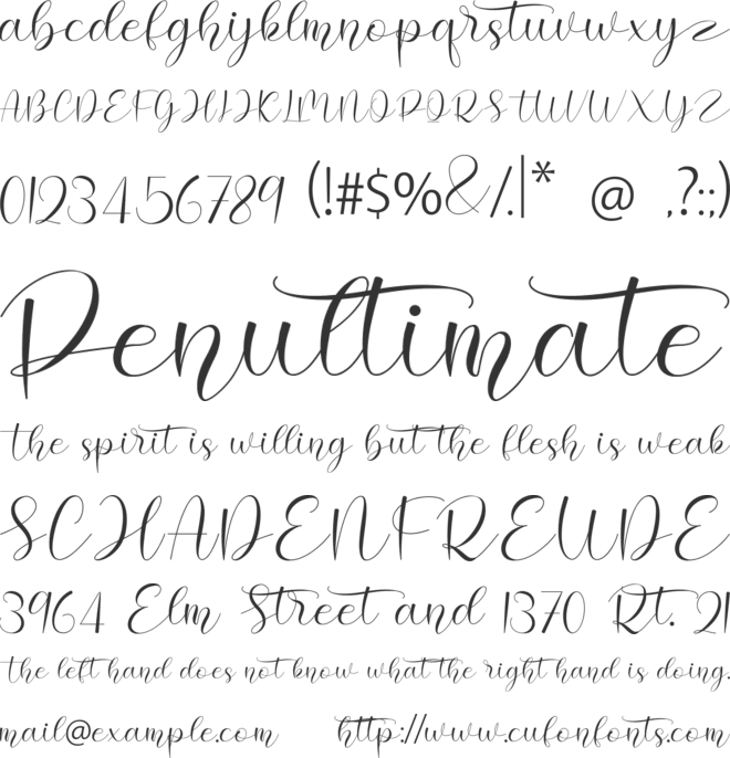 Hello Cristina font preview