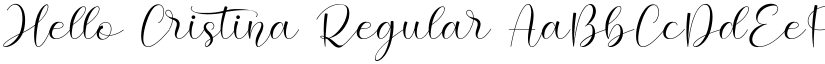 Hello Cristina Regular font