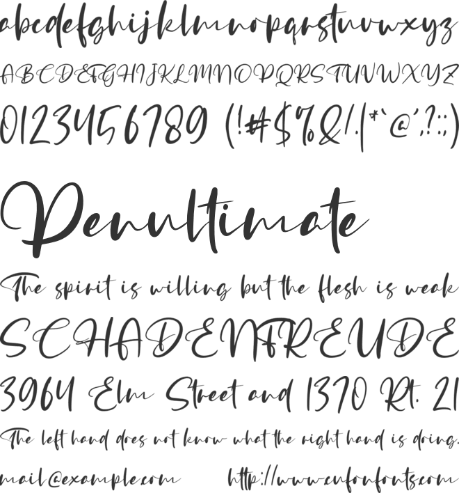 Deborah font preview