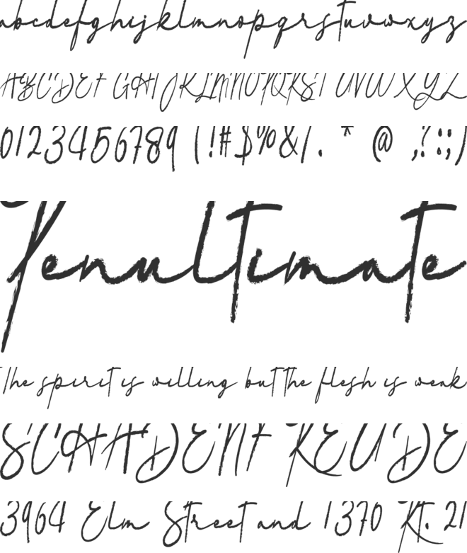 Vadimbrush font preview