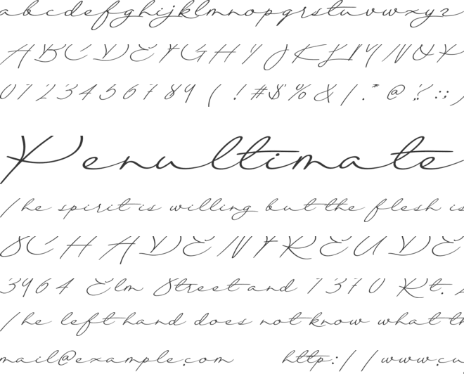 Kajumillan font preview