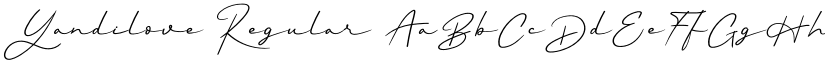 Yandilove Regular font