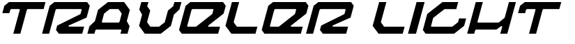 Traveler Light Italic font