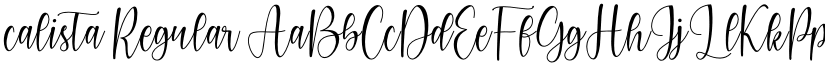 calista Regular font
