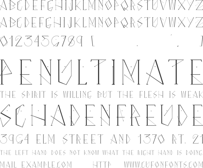 Farewell font preview