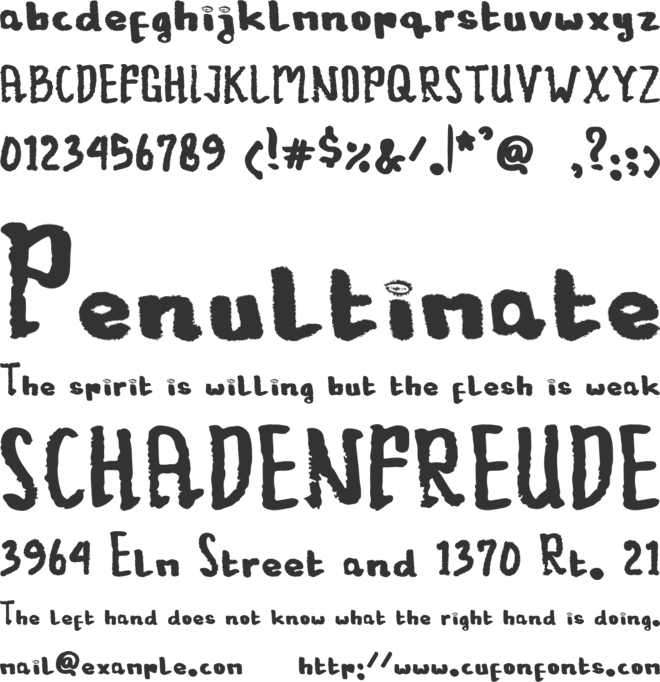 DRAGOON font preview