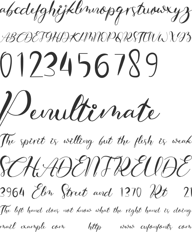 Meia font preview