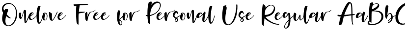 Onelove Free for Personal Use Regular font