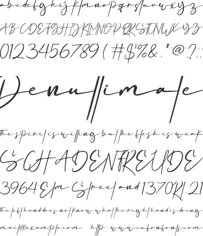 Siestha font preview