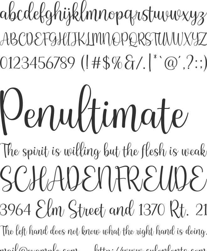 Anissa font preview