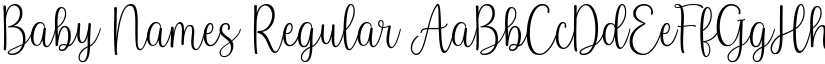 Baby Names Regular font