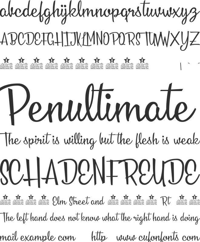 Roses Everywhere Personal Use font preview