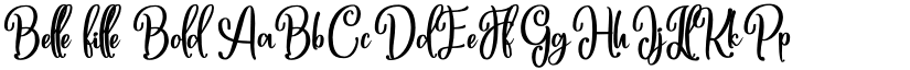Belle fille Bold font