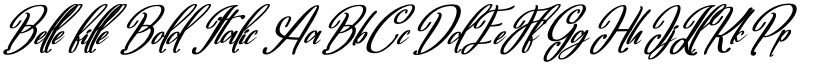 Belle fille Bold Italic font