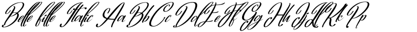 Belle fille Italic font
