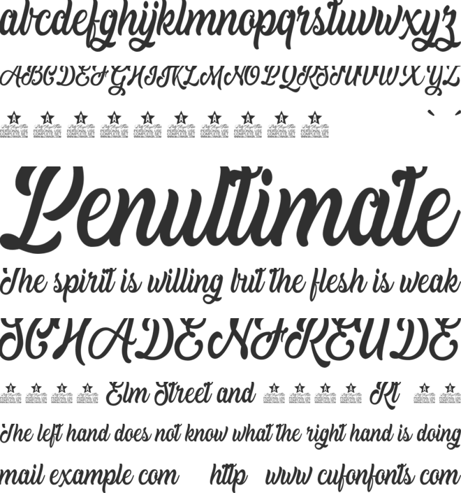 Moving Pictures Personal Use font preview
