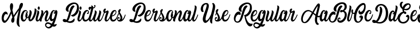 Moving Pictures Personal Use Regular font