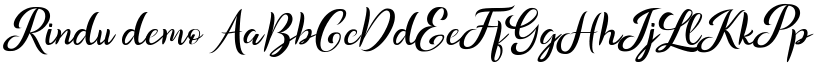 Rindu demo font
