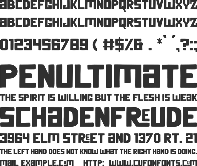 Summer Square font preview