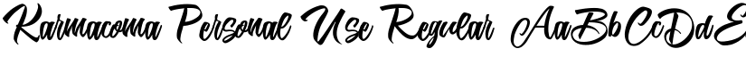 Karmacoma Personal Use Regular font