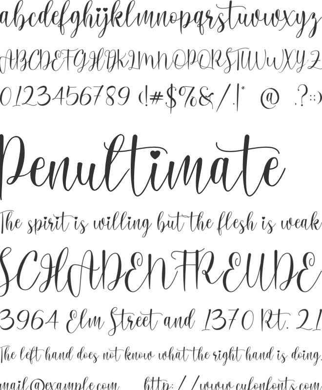 Lovely Personal Use font preview