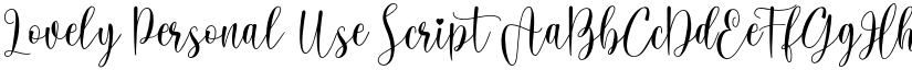 Lovely Personal Use Script font