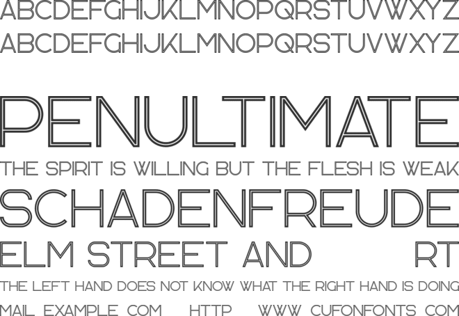 Kavo font preview