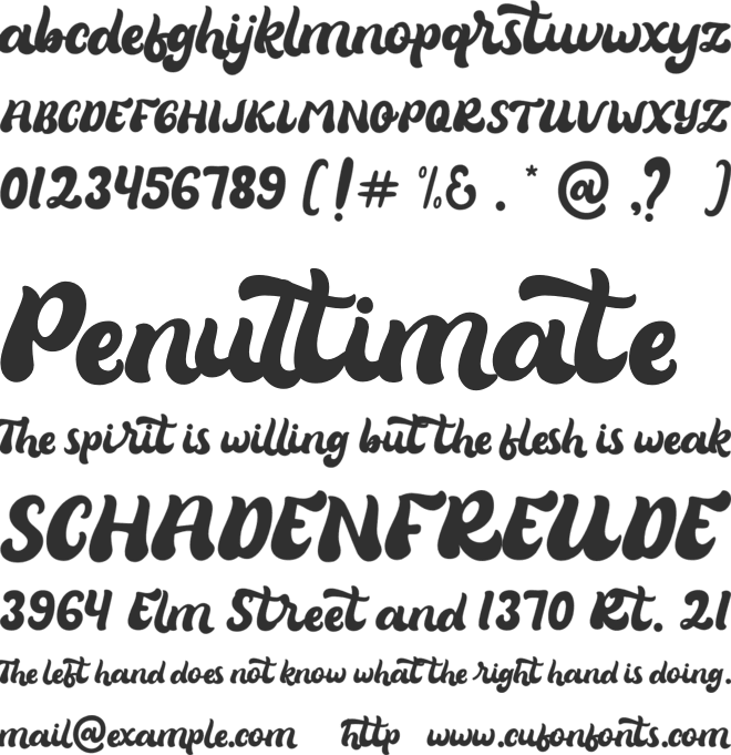 RostiCreamy font preview
