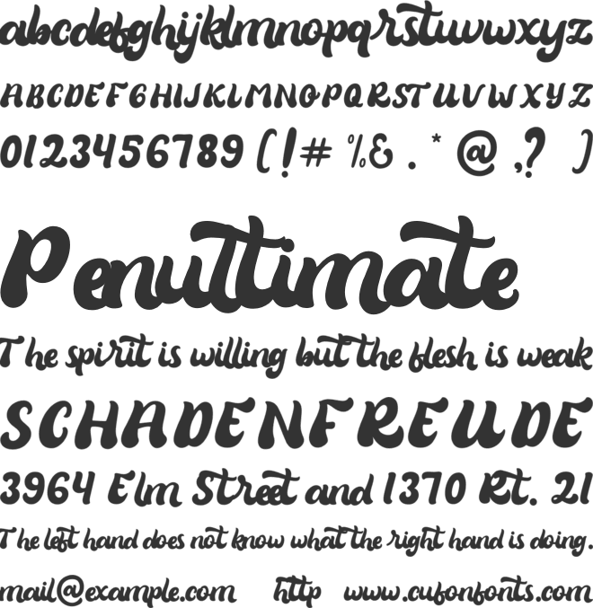 RostiCreamy font preview